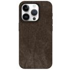 For iPhone 14 Pro Skin Feel Denim Leather MagSafe Phone Case(Light Coffee) - 2