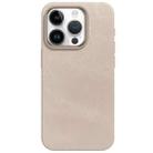 For iPhone 14 Pro Skin Feel Denim Leather MagSafe Phone Case(Nude Pink) - 2