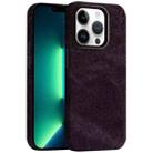 For iPhone 13 Pro Max Skin Feel Denim Leather MagSafe Phone Case(Eggplant Purple) - 1