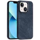 For iPhone 13 Skin Feel Denim Leather MagSafe Phone Case(Dark Blue) - 1