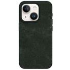 For iPhone 13 Skin Feel Denim Leather MagSafe Phone Case(Army Green) - 2