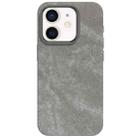 For iPhone 12 Skin Feel Denim Leather MagSafe Phone Case(Grey) - 2