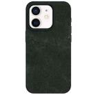 For iPhone 12 Skin Feel Denim Leather MagSafe Phone Case(Army Green) - 2