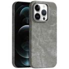 For iPhone 12 Pro Max Skin Feel Denim Leather MagSafe Phone Case(Grey) - 1