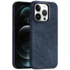 For iPhone 12 Pro Max Skin Feel Denim Leather MagSafe Phone Case(Dark Blue) - 1