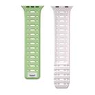 For Apple Watch SE 2023 44mm Single Pin Magnetic Silicone Watch Band(Mint Green Starlight) - 2