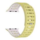 For Apple Watch SE 2023 44mm Single Pin Magnetic Silicone Watch Band(Yellow Grey) - 1