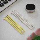 For Apple Watch Ultra 2 49mm Single Pin Magnetic Silicone Watch Band(Yellow Grey) - 3