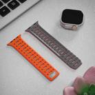 For Apple Watch SE 2022 44mm Single Pin Magnetic Silicone Watch Band(Orange Grey) - 3