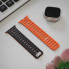 For Apple Watch SE 2022 44mm Single Pin Magnetic Silicone Watch Band(Black Orange) - 3