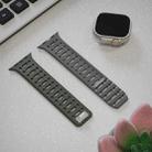 For Apple Watch SE 2022 44mm Single Pin Magnetic Silicone Watch Band(Deep Green Grey) - 3