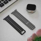 For Apple Watch Series 3 42mm Single Pin Magnetic Silicone Watch Band(Black Grey) - 3