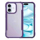 For iPhone 16 Skin Feel Frosted PC Hybrid TPU Phone Case(Purple) - 1