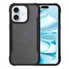 For iPhone 16 Skin Feel Frosted PC Hybrid TPU Phone Case(Black) - 1