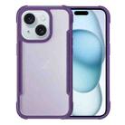 For iPhone 15 Skin Feel Frosted PC Hybrid TPU Phone Case(Purple) - 1