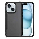 For iPhone 15 Skin Feel Frosted PC Hybrid TPU Phone Case(Black) - 1