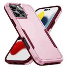 For iPhone 16 Pro Max Pioneer Armor Heavy Duty PC + TPU Phone Case(Pink+Rose Red) - 1