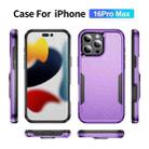 For iPhone 16 Pro Max Pioneer Armor Heavy Duty PC + TPU Phone Case(Purple+Black) - 2