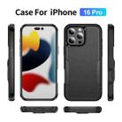 For iPhone 16 Pro Pioneer Armor Heavy Duty PC + TPU Phone Case(Black) - 2