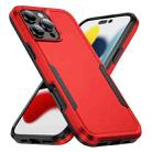 For iPhone 16 Pro Pioneer Armor Heavy Duty PC + TPU Phone Case(Red+Black) - 1