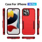 For iPhone 16 Pro Pioneer Armor Heavy Duty PC + TPU Phone Case(Red+Rose Red) - 2