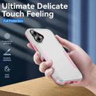 For iPhone 16 Plus Pioneer Armor Heavy Duty PC + TPU Phone Case(White+Pink) - 3