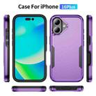 For iPhone 16 Plus Pioneer Armor Heavy Duty PC + TPU Phone Case(Purple+Black) - 2