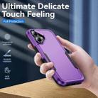 For iPhone 16 Plus Pioneer Armor Heavy Duty PC + TPU Phone Case(Purple+Black) - 3