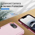 For iPhone 16e Pioneer Armor Heavy Duty PC + TPU Phone Case(Pink+Rose Red) - 3