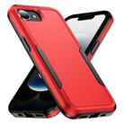 For iPhone 16e Pioneer Armor Heavy Duty PC + TPU Phone Case(Red+Black) - 1