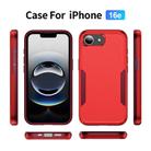 For iPhone 16e Pioneer Armor Heavy Duty PC + TPU Phone Case(Red+Rose Red) - 2
