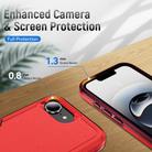 For iPhone 16e Pioneer Armor Heavy Duty PC + TPU Phone Case(Red+Rose Red) - 3