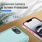 For iPhone 16e Pioneer Armor Heavy Duty PC + TPU Phone Case(Green+Pink) - 3