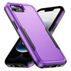 For iPhone 16e Pioneer Armor Heavy Duty PC + TPU Phone Case(Purple+Black) - 1