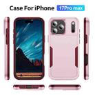 For iPhone 17 Pro Max Pioneer Armor Heavy Duty PC + TPU Phone Case(Pink+Rose Red) - 2