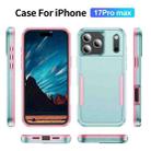For iPhone 17 Pro Max Pioneer Armor Heavy Duty PC + TPU Phone Case(Green+Pink) - 2