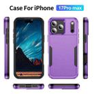 For iPhone 17 Pro Max Pioneer Armor Heavy Duty PC + TPU Phone Case(Purple+Black) - 2