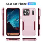 For iPhone 17 Pro Pioneer Armor Heavy Duty PC + TPU Phone Case(Pink+Rose Red) - 2