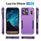 For iPhone 17 Pro Pioneer Armor Heavy Duty PC + TPU Phone Case(Purple+Black) - 2