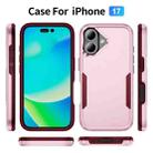 For iPhone 17 Pioneer Armor Heavy Duty PC + TPU Phone Case(Pink+Rose Red) - 2