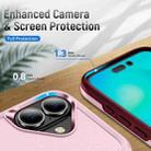 For iPhone 17 Pioneer Armor Heavy Duty PC + TPU Phone Case(Pink+Rose Red) - 3