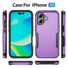 For iPhone 17 Pioneer Armor Heavy Duty PC + TPU Phone Case(Purple+Black) - 2