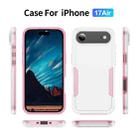 For iPhone 17 Air Pioneer Armor Heavy Duty PC + TPU Phone Case(White+Pink) - 2