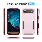 For iPhone 17 Air Pioneer Armor Heavy Duty PC + TPU Phone Case(Pink+Rose Red) - 2