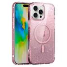 For iPhone 16 Pro Max Glitter Powder MagSafe Magnetic Phone Case(Transparent Pink) - 1