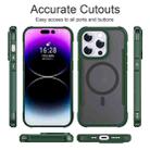 For iPhone 16 Plus Skin Feel Frosted MagSafe Magnetic PC Hybrid TPU Phone Case(Green) - 2