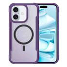 For iPhone 16 Plus Skin Feel Frosted MagSafe Magnetic PC Hybrid TPU Phone Case(Purple) - 1