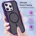 For iPhone 16 Plus Skin Feel Frosted MagSafe Magnetic PC Hybrid TPU Phone Case(Purple) - 3