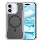 For iPhone 16 Plus Skin Feel Frosted MagSafe Magnetic PC Hybrid TPU Phone Case(Grey) - 1