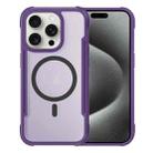 For iPhone 15 Pro Max Skin Feel Frosted MagSafe Magnetic PC Hybrid TPU Phone Case(Purple) - 1